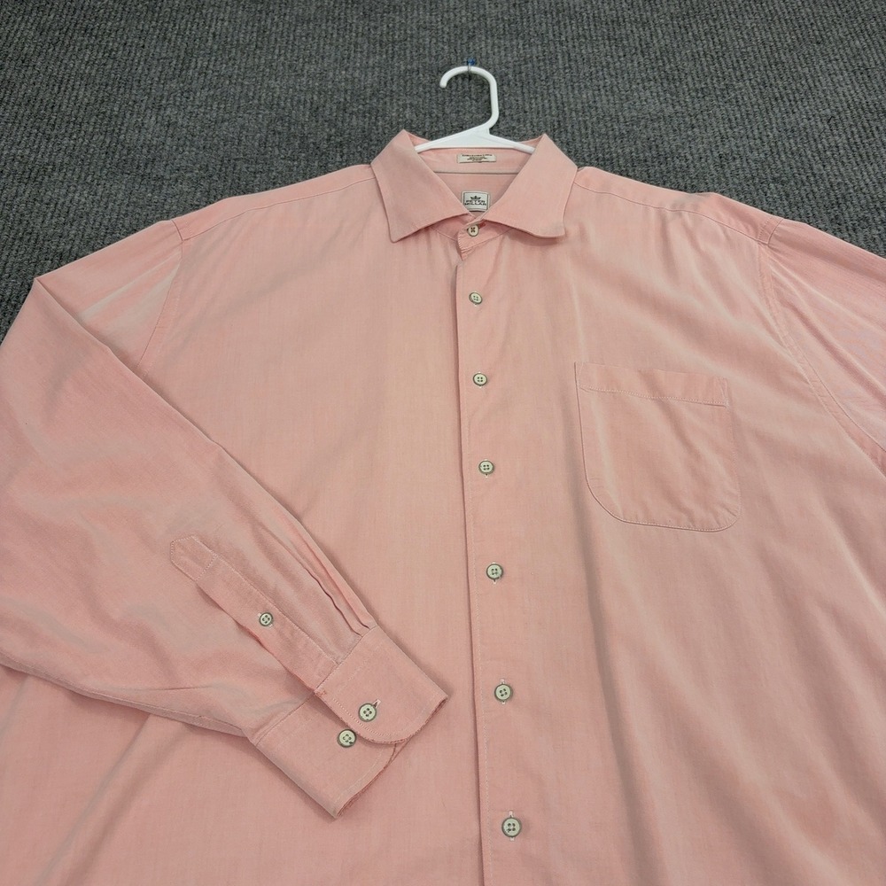 Peter Millar Button Down Shirt Mens XXL Pink Cotton Long‎ Sleeve Casual Preppy
